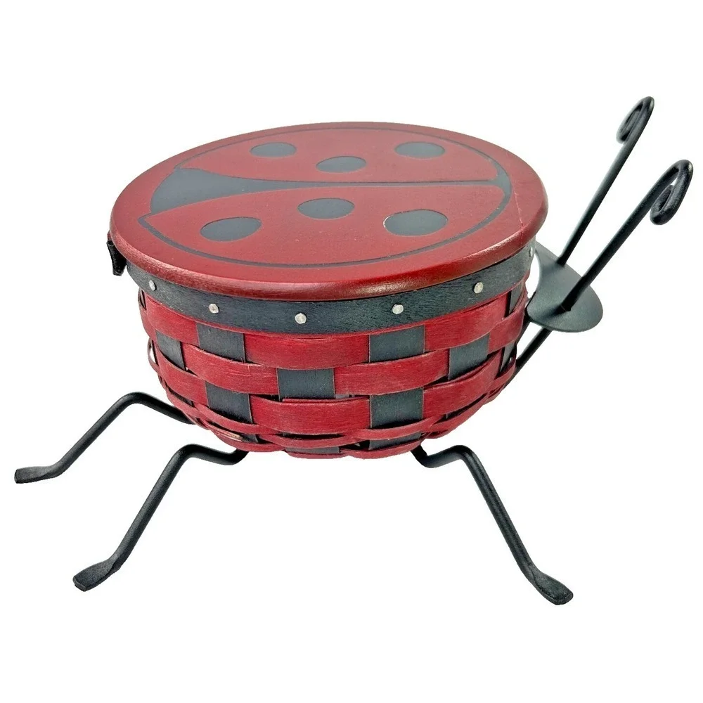 Longaberger LITTLE LADYBUG Basket Lid & Legs Plastic Protector 2009 - Lid Repair